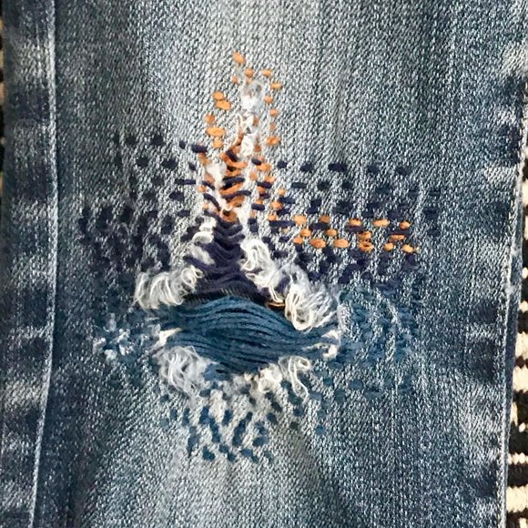 AE mended&patched Lo-rise jeans, 2 - Picture 4 of 14
